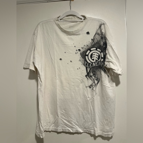 Elements Skateboard Tee Mens XL Y2k White Graphic Grey Smoke short Sleeve. - Picture 2 of 9